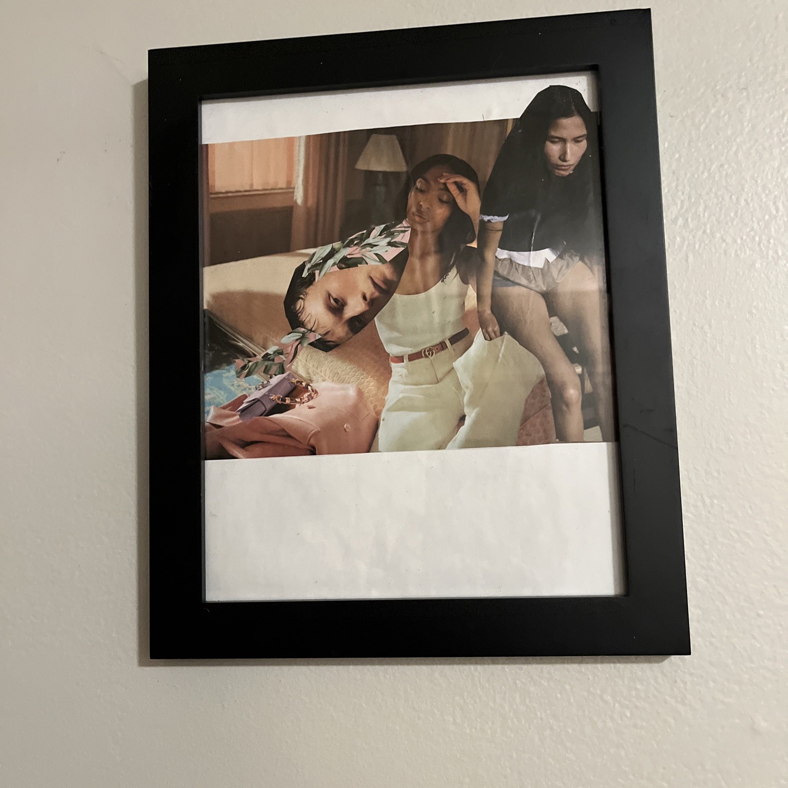 framed mixed media art collage art