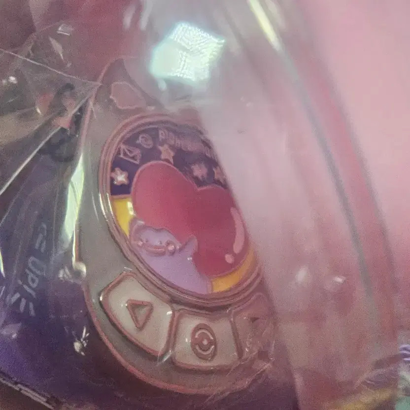 Metamon Phone Badge Keyring with Heart & Pompom