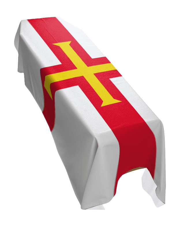 Guernsey Coffin Drape Flag - Premium Quality and Made To Order in the UK