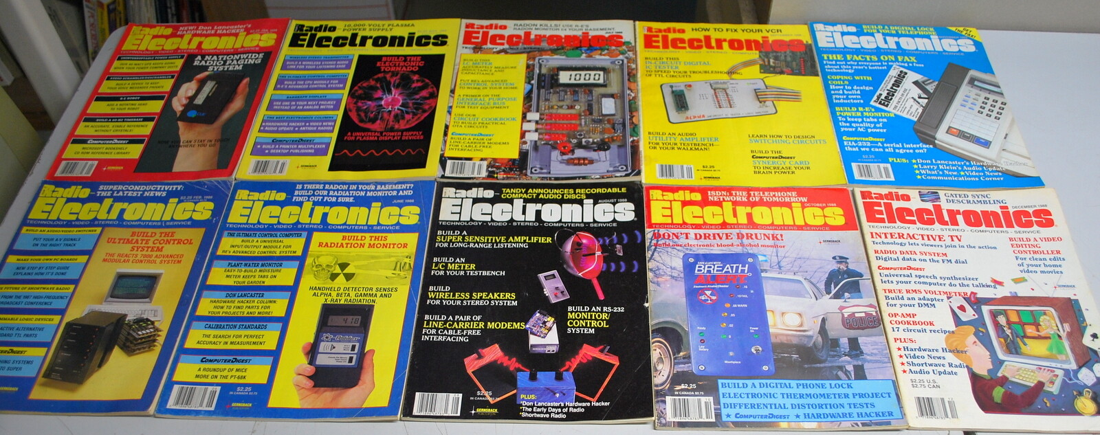 Rare Radio Electronics Magazine 10 Issues 1988  Ships Worldwide 