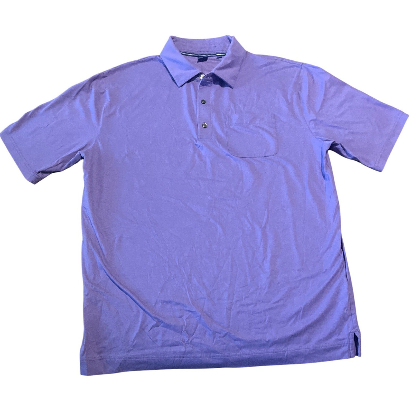 FootJoy 1857 Golf Polo Shirt Men's Large Purple Short Sleeve Pocket