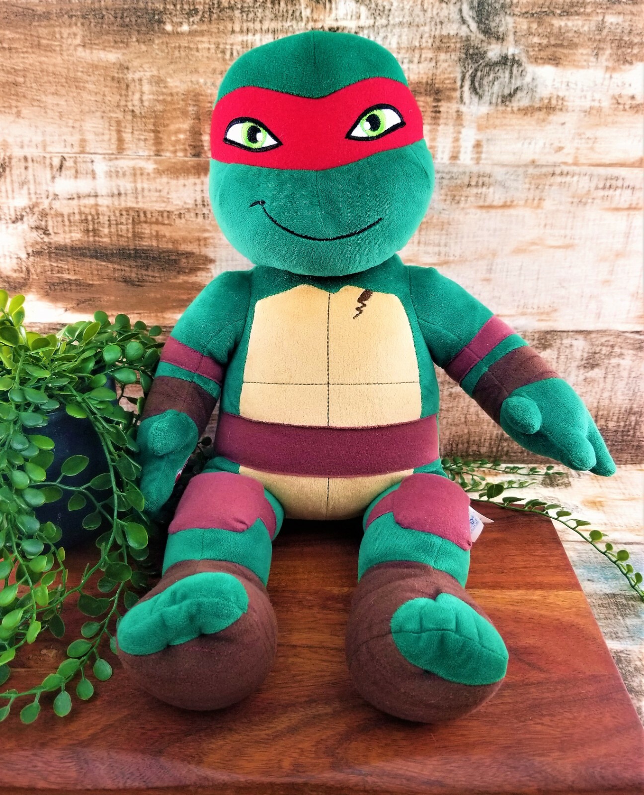 BUILD A BEAR Teenage Mutant Ninja Turtles Raphael TMNT BAB 2014 Plush Toy Voice