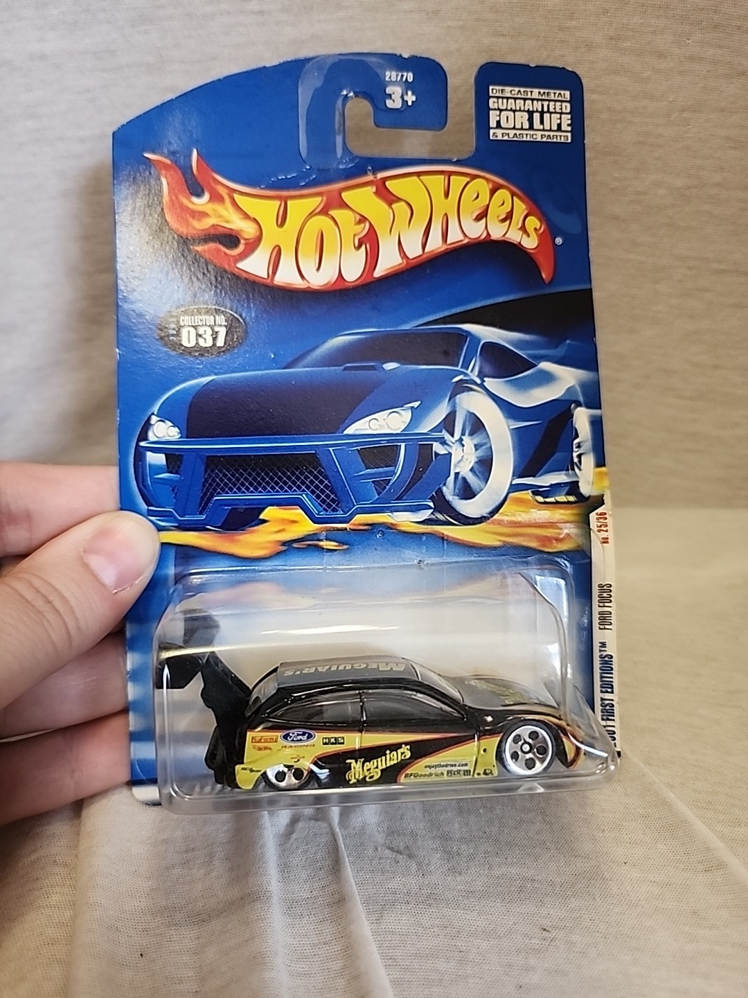 2001 Hot Wheels First Editions Ford Focus #037 ** MEGUIAR'S 25/36