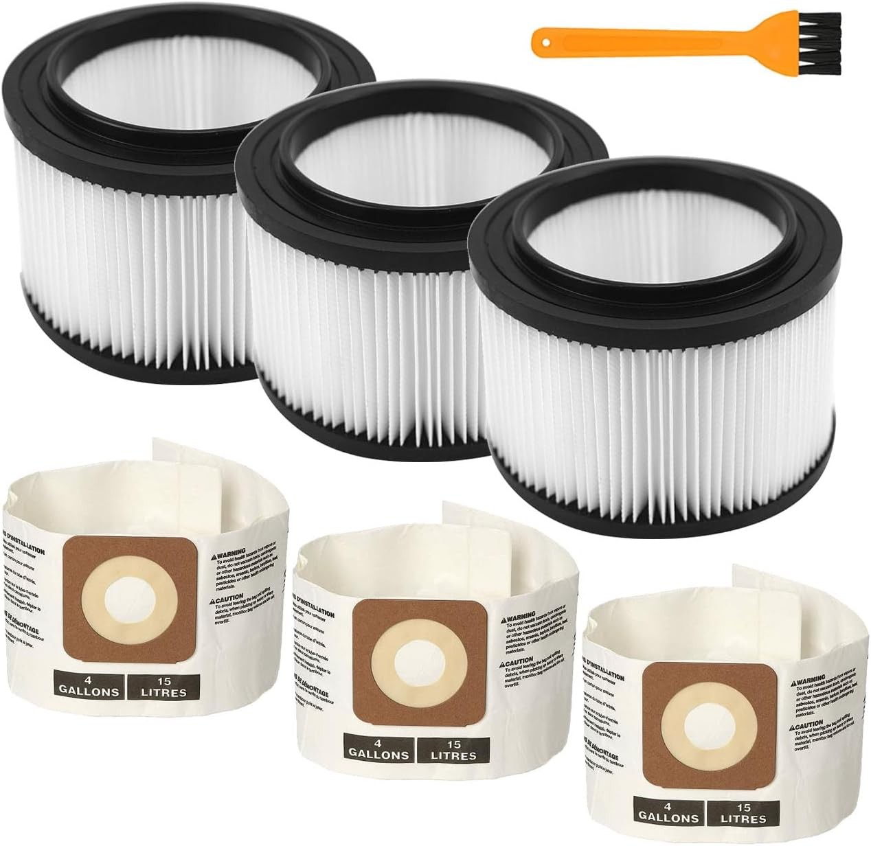 3Pcs 17810 Replacement Filter for Craftsman 3 4 Gallon General Purpose Vacuums