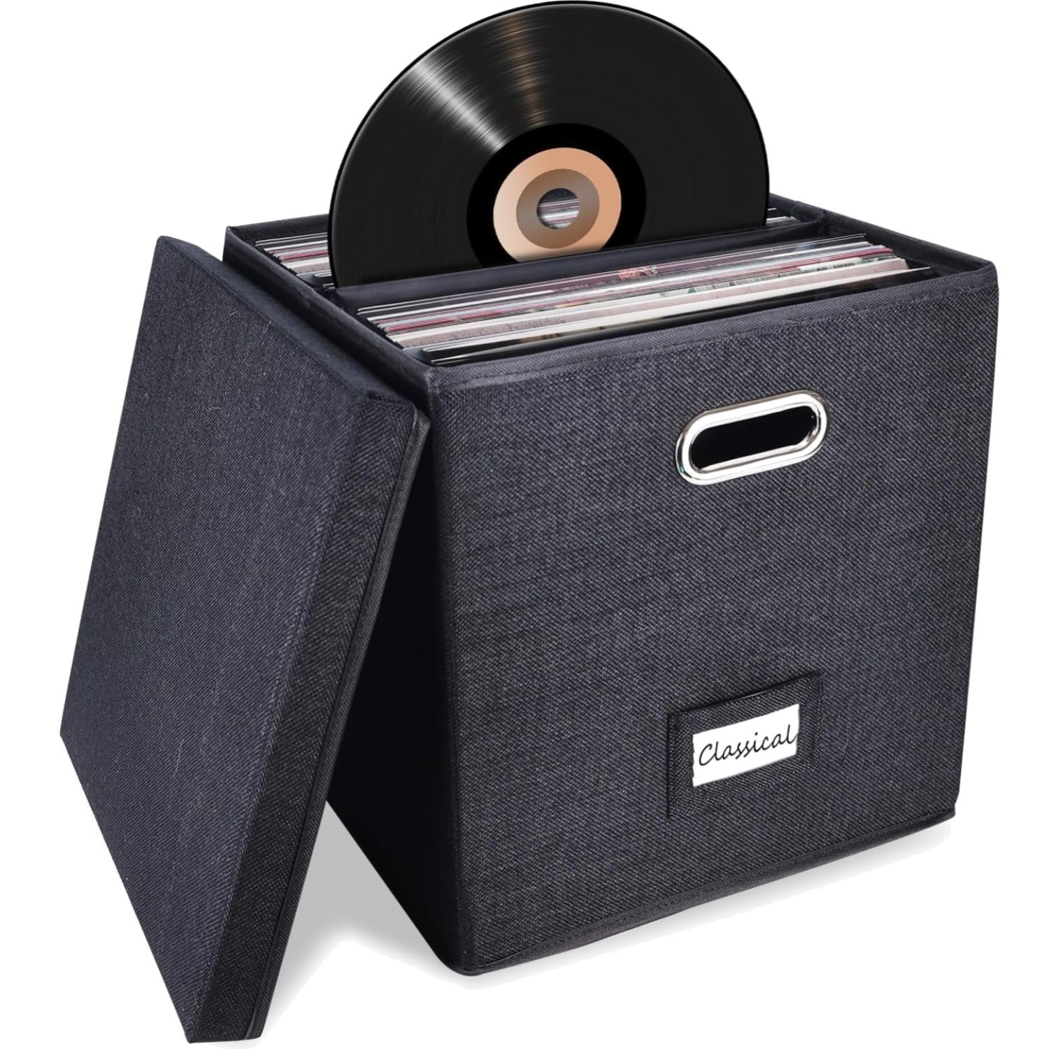 Vinyl Record Storage Box LP Organizer Crate Protective Record Storage Solution