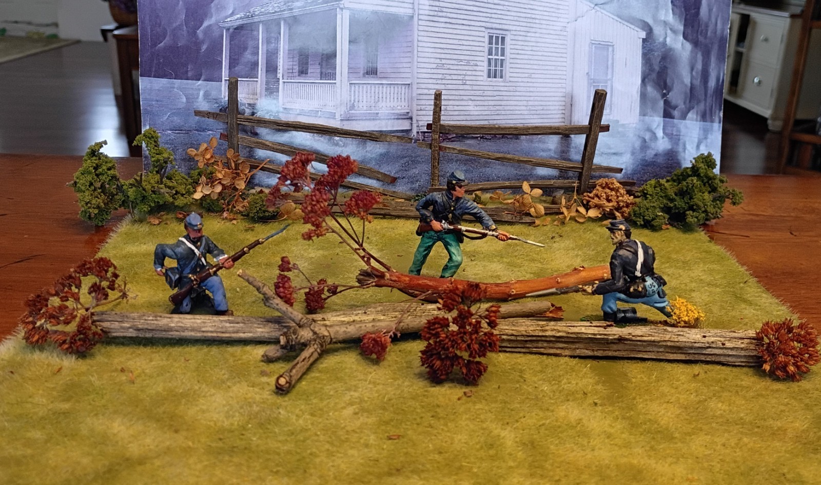 ACW Civil war Britains Hasty Works big logs Diorama 7 pc set 56mm size fit Conte