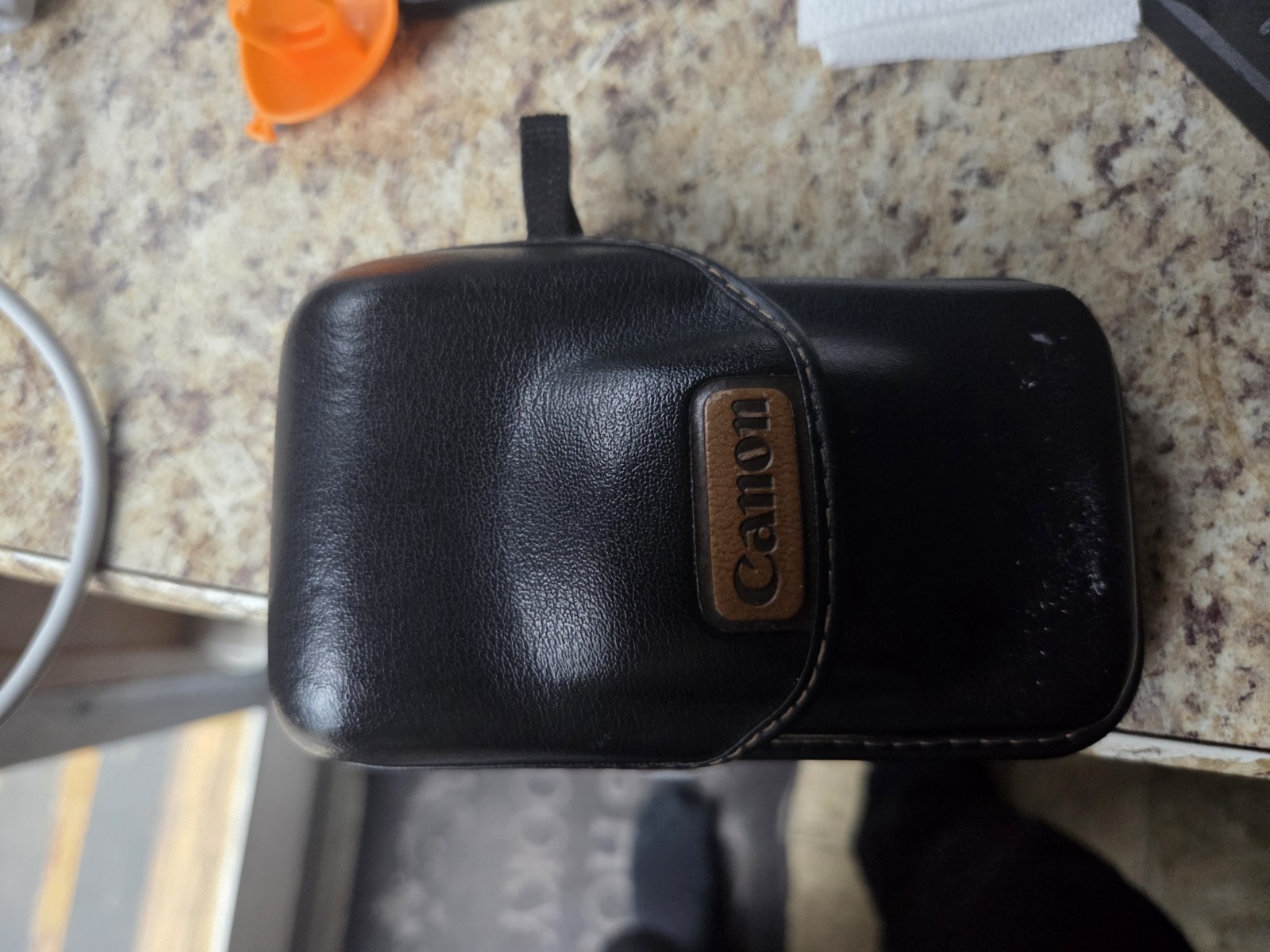 Canon Sure Shot 38mm Point & Shoot 35mm Film Camera Black Vintage with Case