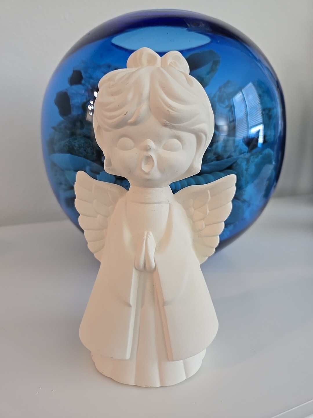 NEW CHRISTMAS MCM Ceramic 7.75" SINGING PRAYING Angel Unpainted Ready To Paint