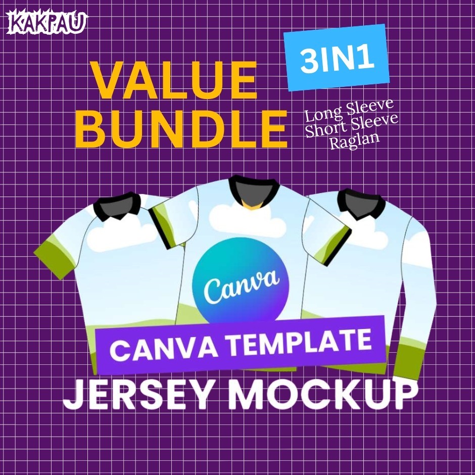 Bundle Editable Mockup Jersey Soccer Templates on Canva