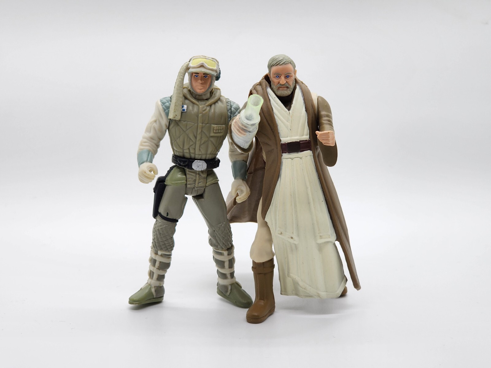 90's Star Wars Hoth Luke Skywalker/Obi-Wan Kenobi 3.75” Action Figures POTF