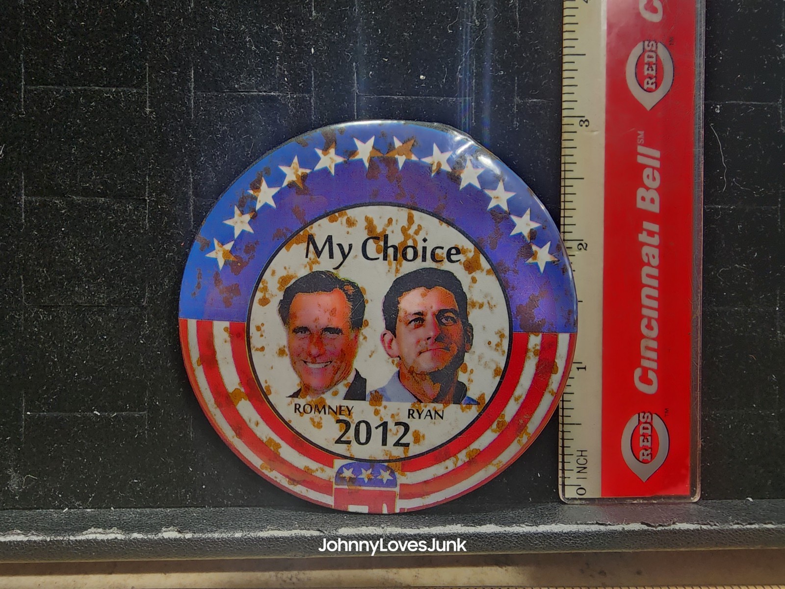 Vintage 2012 Mitt Romney/Paul Ryan Presidential Political Pinback Button Used