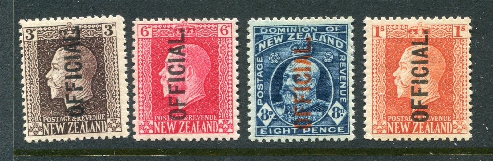 New Zealand #O47-50 George V Officials Complete Set [Mint Lightly Hinged]