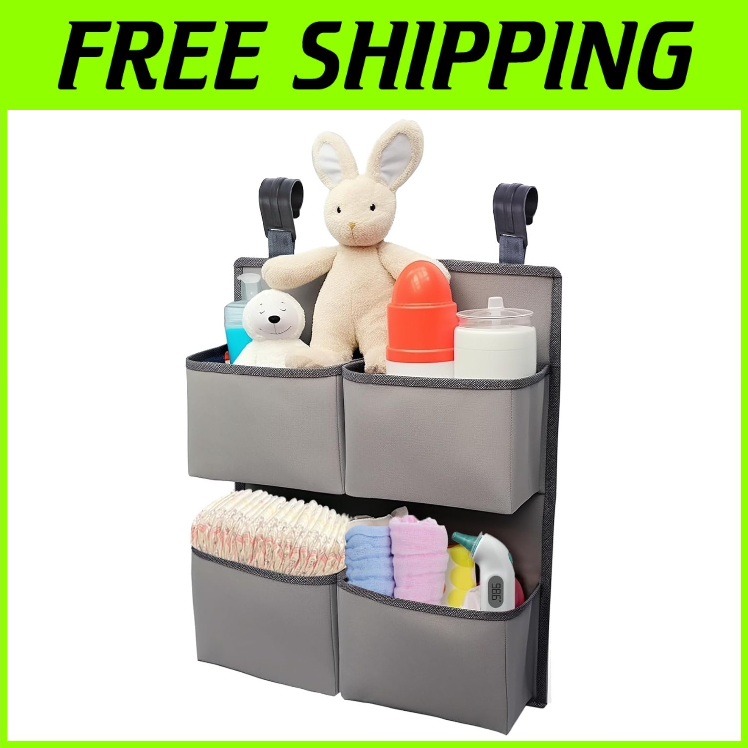 Space-Saving Nursery Caddy - Hanging Diaper Holder