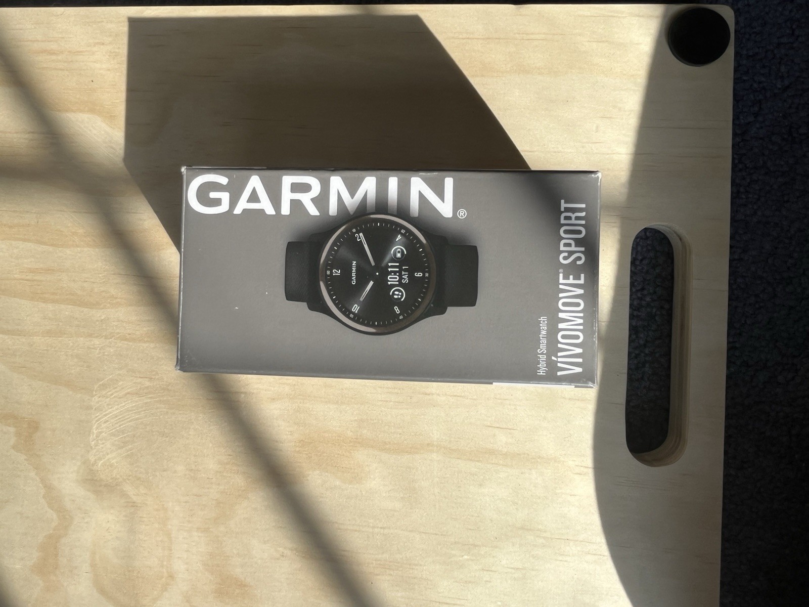 Garmin Vivomove Sport Hybrid Smartwatch Health and Wellness Tracker, Black