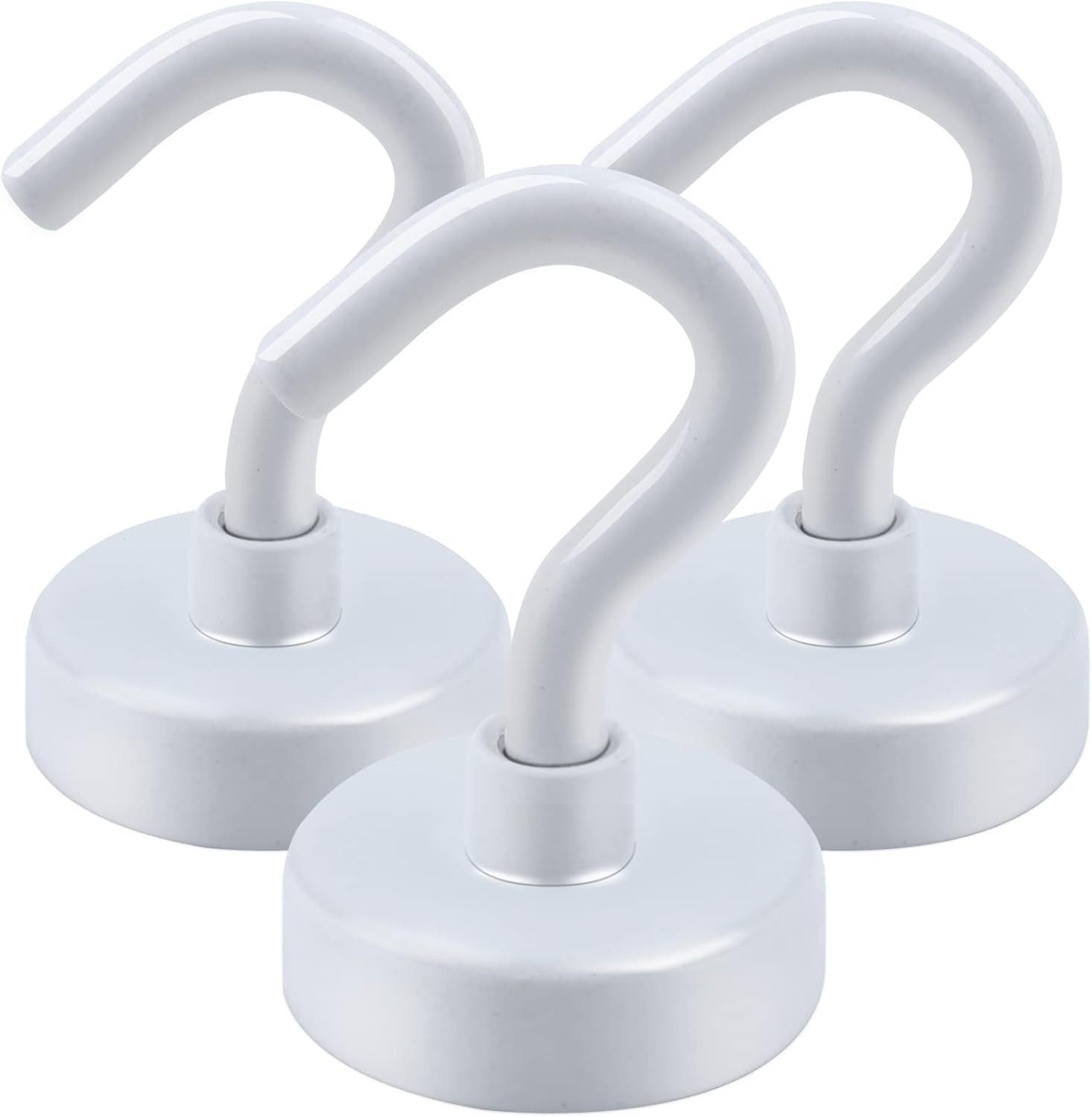 3 Pack Heavy Duty Neodymium Magnet Hooks for Kitchen and Garage