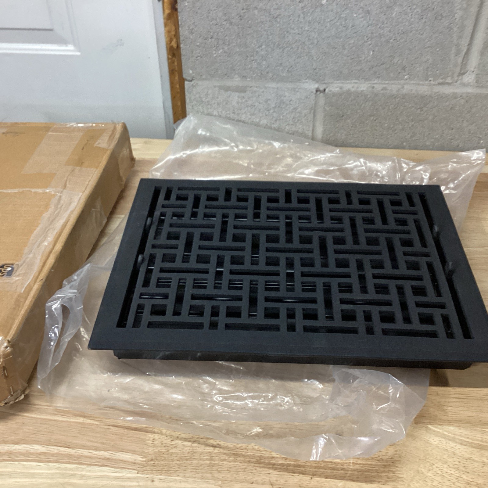 Signature Hardware 398289 Cast Iron Floor Register - 12" x 14" in Black 