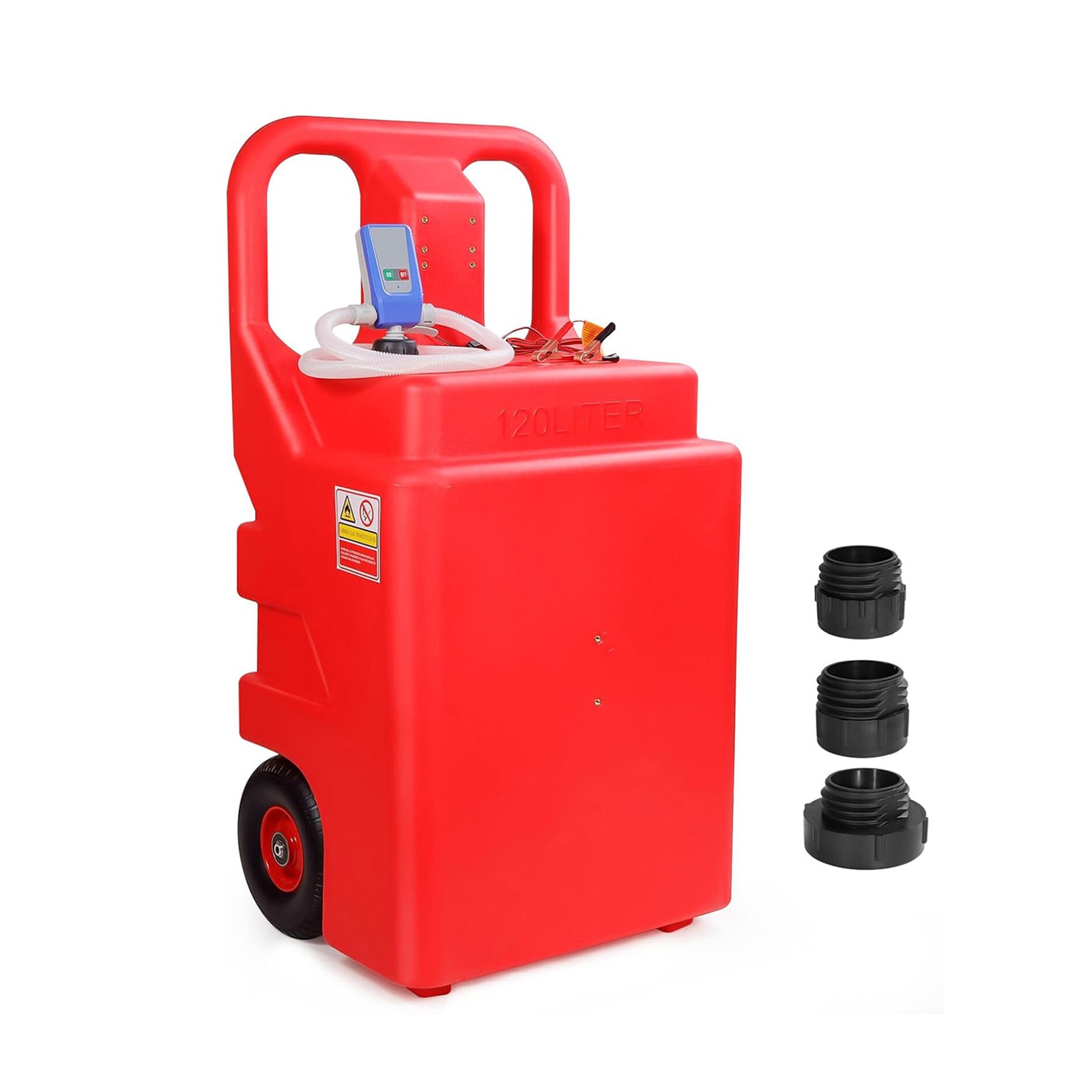 32 Gallon (120L) Portable Fuel Tank w/ Automatic Fuel Transfer Pump Auto-Stop
