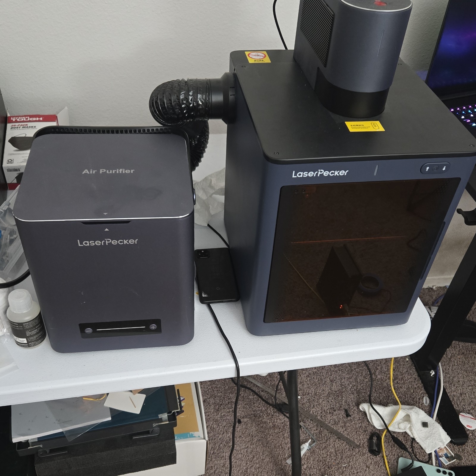 LaserPecker 5 Laser Engraving Machine with Air Purifier Laser Engraving Method