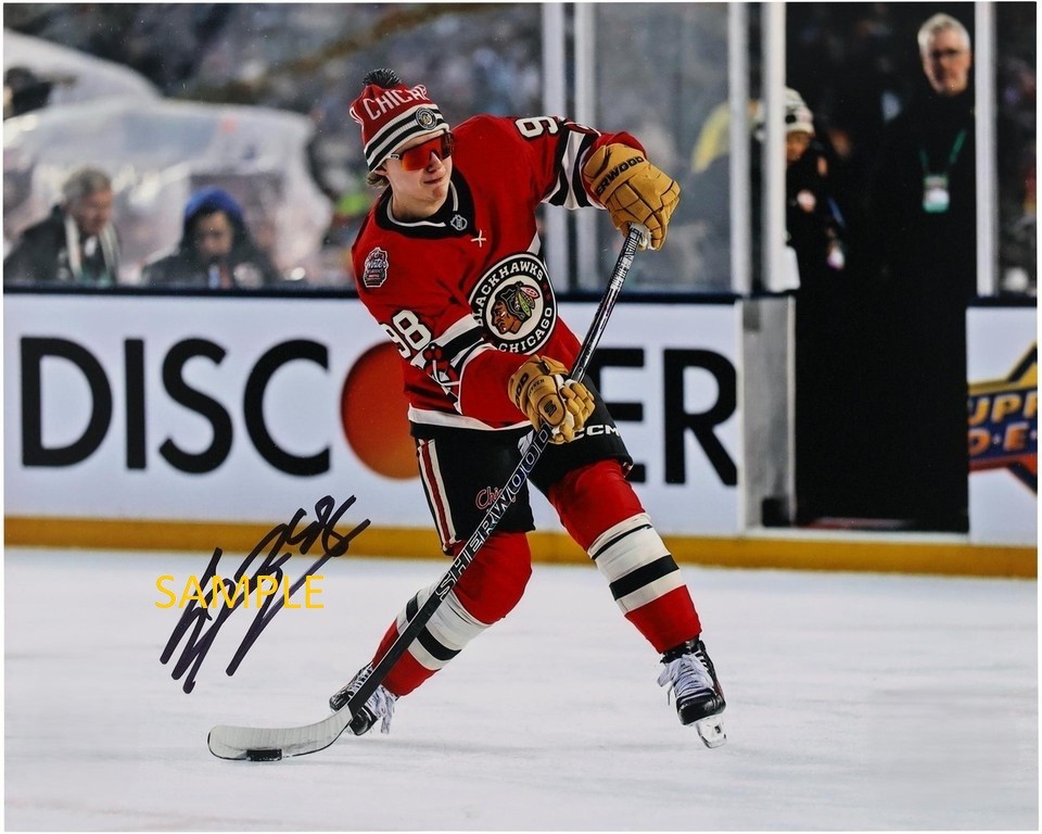 CONNOR BEDARD SIGNED AUTOGRAPHED 8X10 REPRINT PHOTO MAN CAVE GIFT BLACKHAWKS