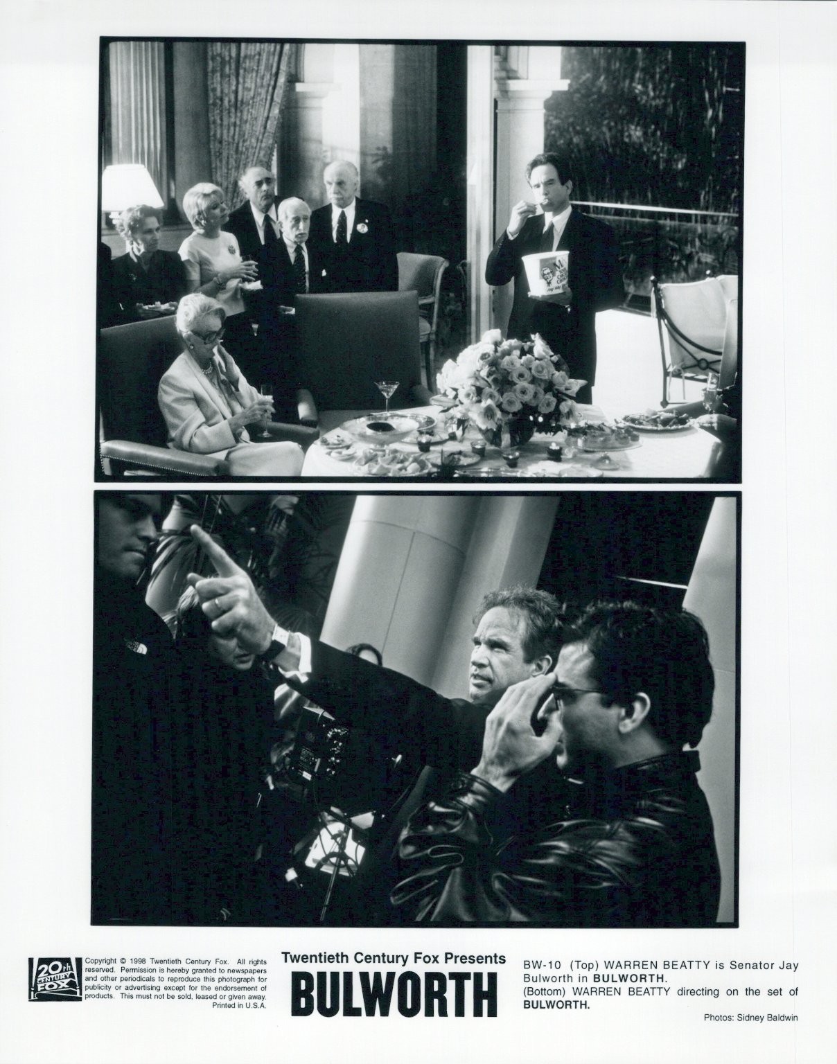 Bulworth 1998 Movie Still Press Photo Warren Beatty Publicity Film Promo