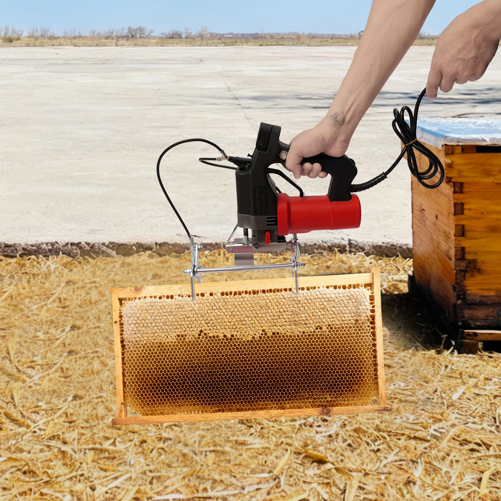 Electric Bee Shaker Machine 150W 7-Speed Adjustable Beekeeping Hive Tool 110V US