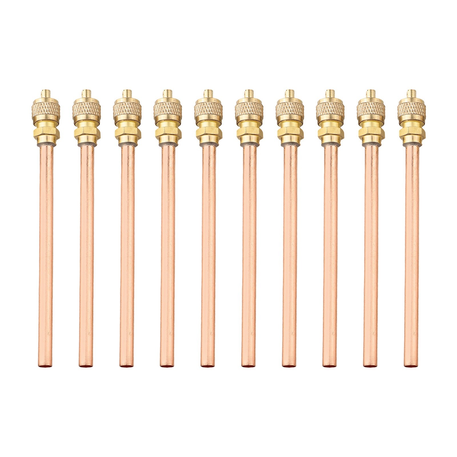 Pack of 10 Copper Maintenance Valves for Efficient Air Conditioning Service