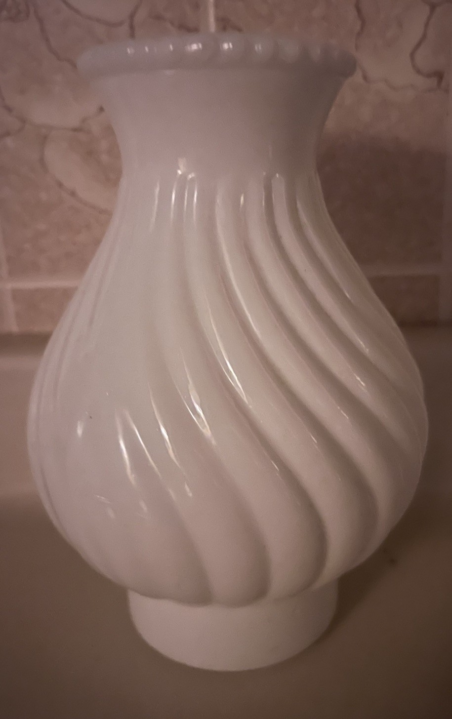 Vintage Milk Glass Hurricane Lamp Shade 7 1/4" Tall “Tam-O’-Shanter”