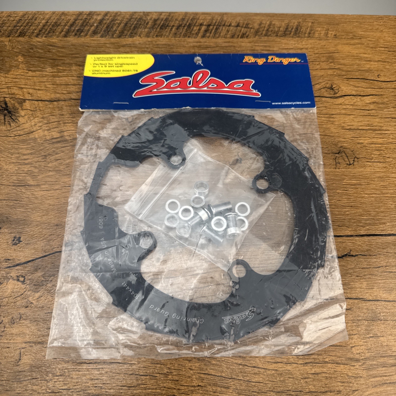 Salsa Cycles Buzzsaw Chainring Guard 104x44t Black USA Vintage MTB 90's NEW NOS