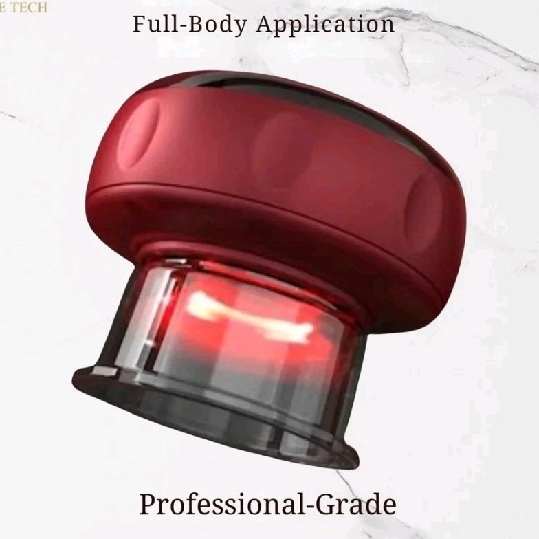 Empire Tech Professional-Grade Thermo-Cupping Massager Full Body Red Clear