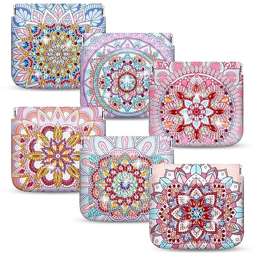  Mandala DIY Diamond Painting Coin Purse Holder Makeup Bags Bulk Cosmetic 6