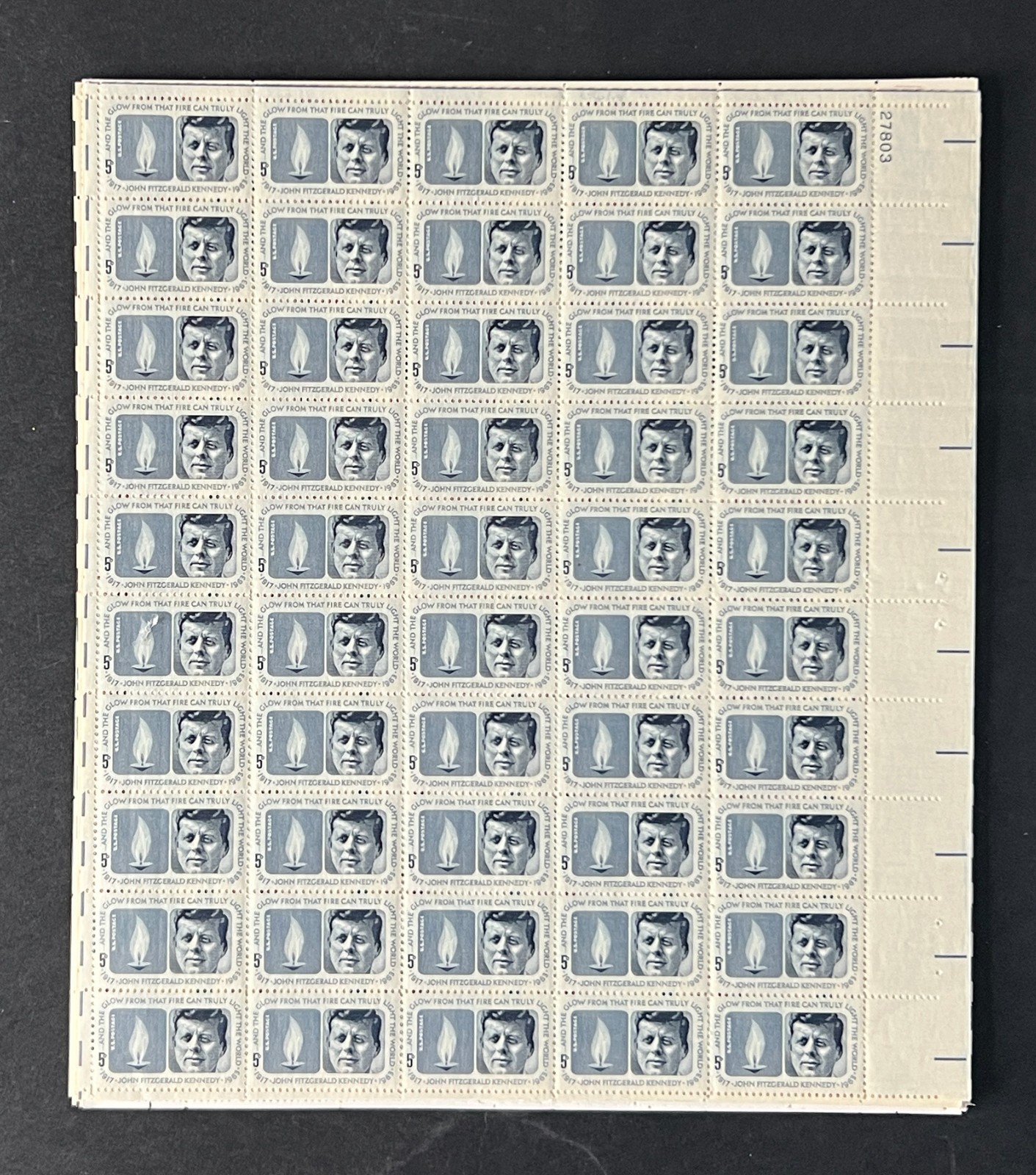 US 1246 Mint Sheet (MNH) John F Kennedy Memorial 5-Cent 1964 ZAYIX