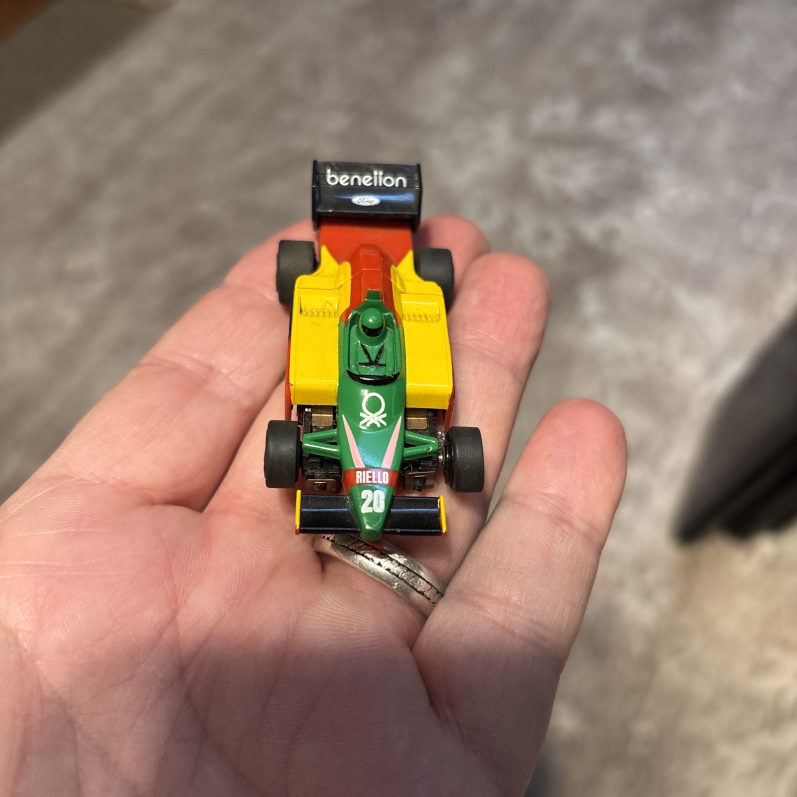 Tomy AFX Indy Ferrari #20 riello benellor F1, Slot Car tested works