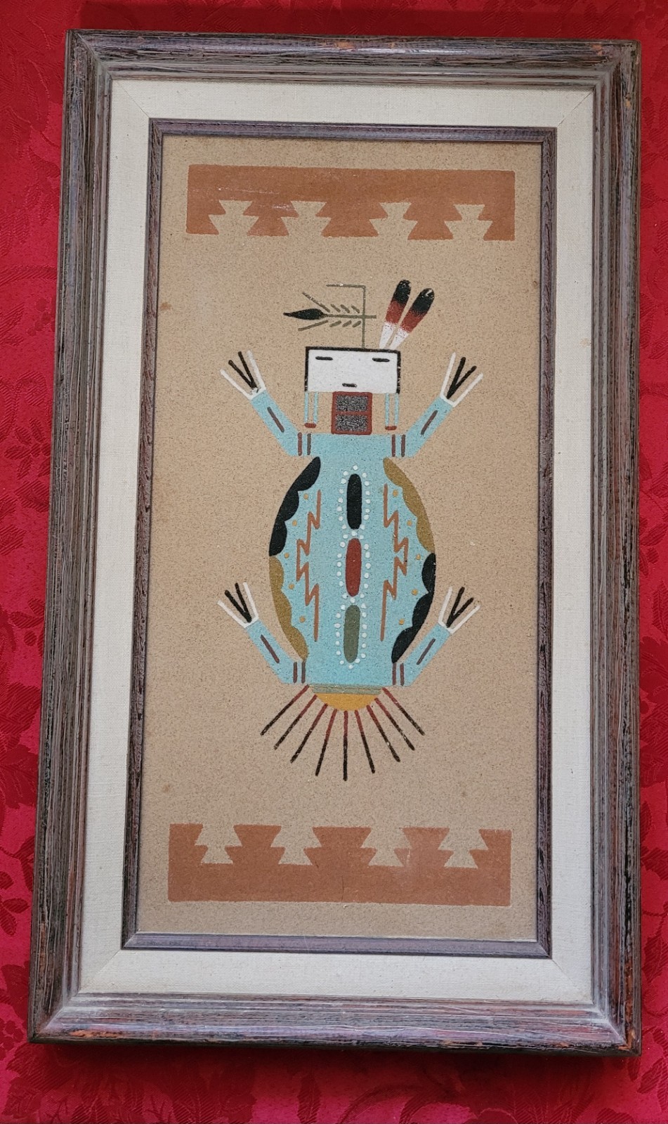 Native Sandpainting Framed and signed by Artist