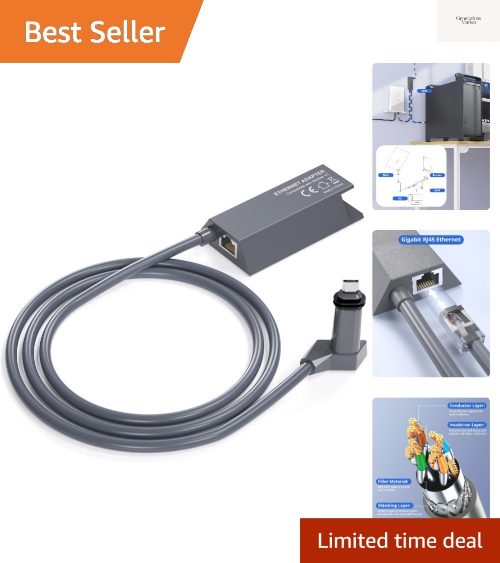 Ethernet Adapter for Starlink Standard Actuated Gen 2, Star Link Adapter Ethe...