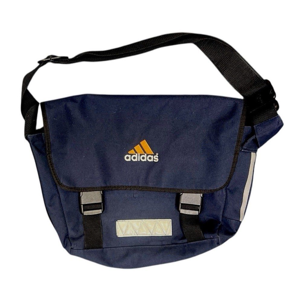 🎒 adidas Vintage Messenger Bag Navy Blue Crossbody School Trav