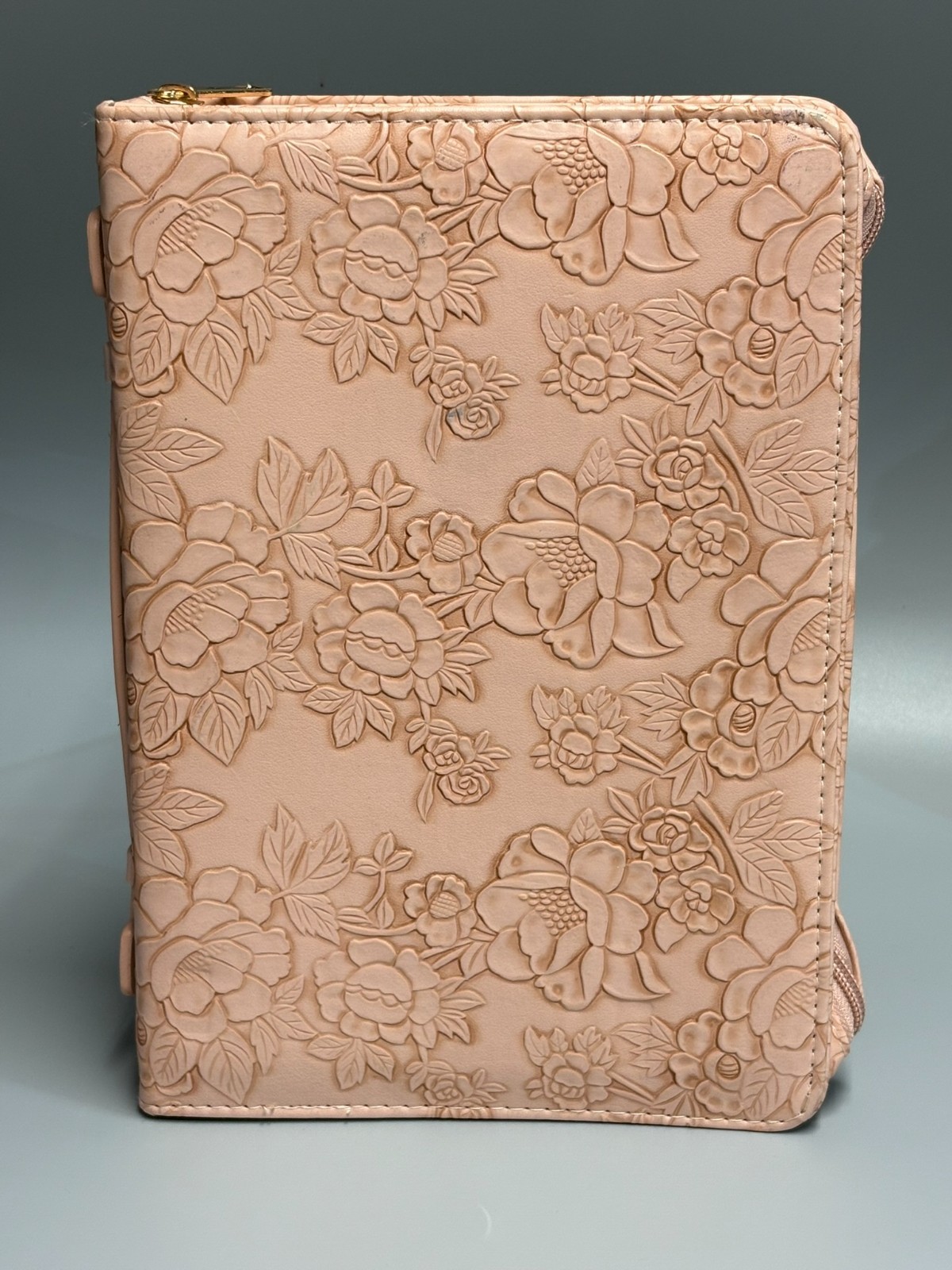 Woman Of Faith XL Bible Cover Case Pink Floral Full Standard Size 11x7.5x2.25