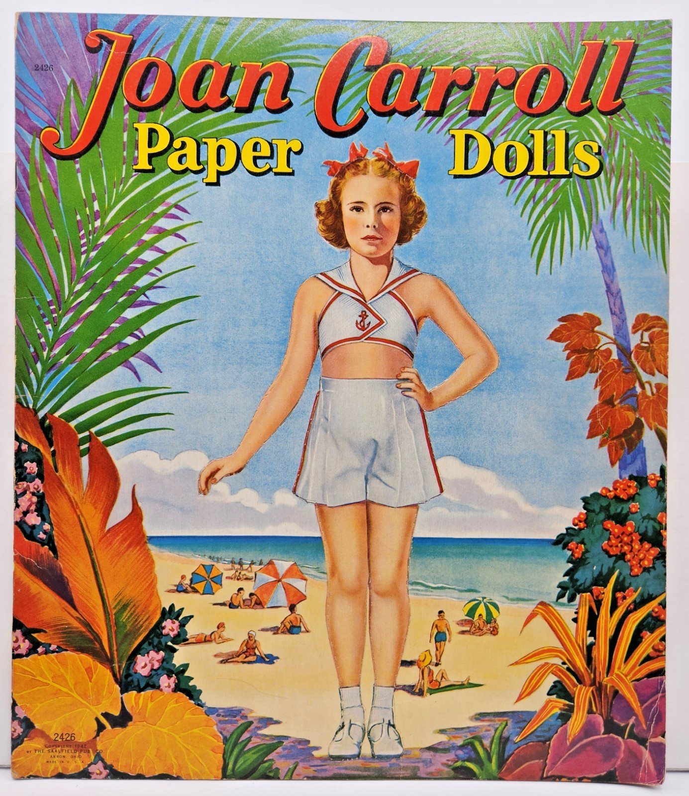 Joan Carroll Uncut Paper Doll Book Movie Star - Saalfield - 1942