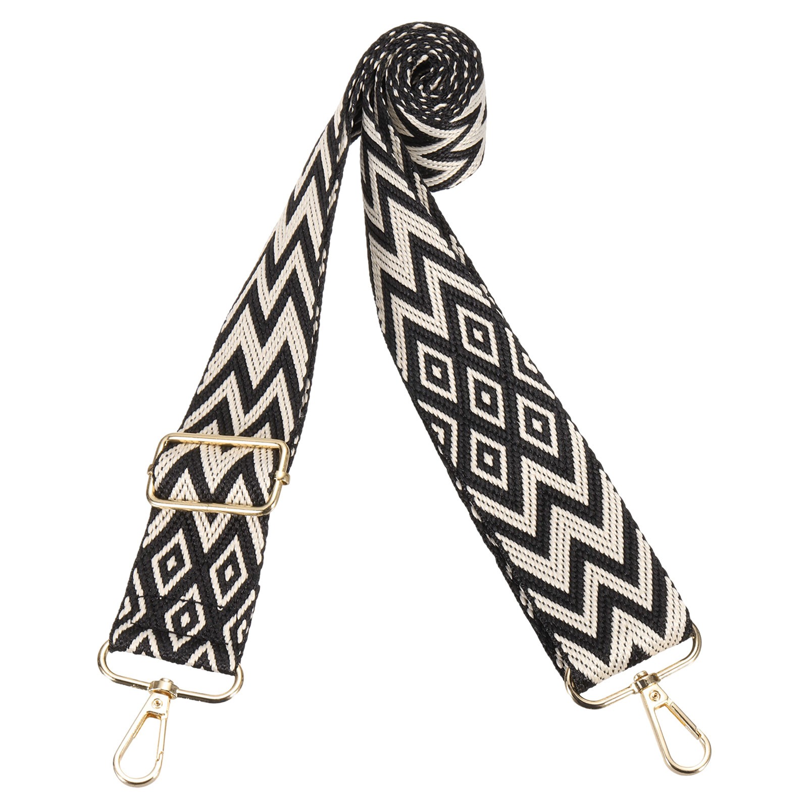 1.5inch Wide Adjustable  Strap, Handbag Shoulder Crossbody Straps, Black