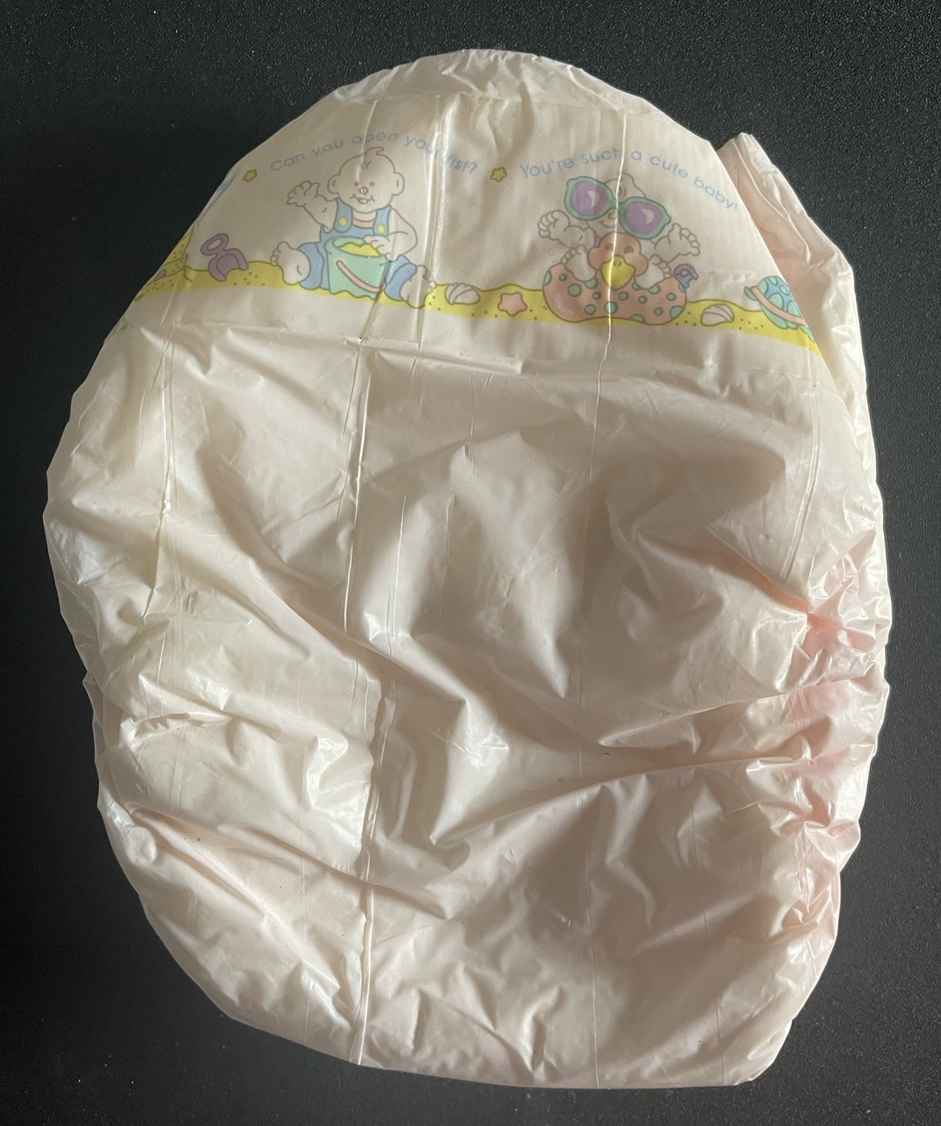 Vtg 1991 1 Plastic Collectible Huggies Pink Baby Steps 2 M Diaper KCC Lil Piggy