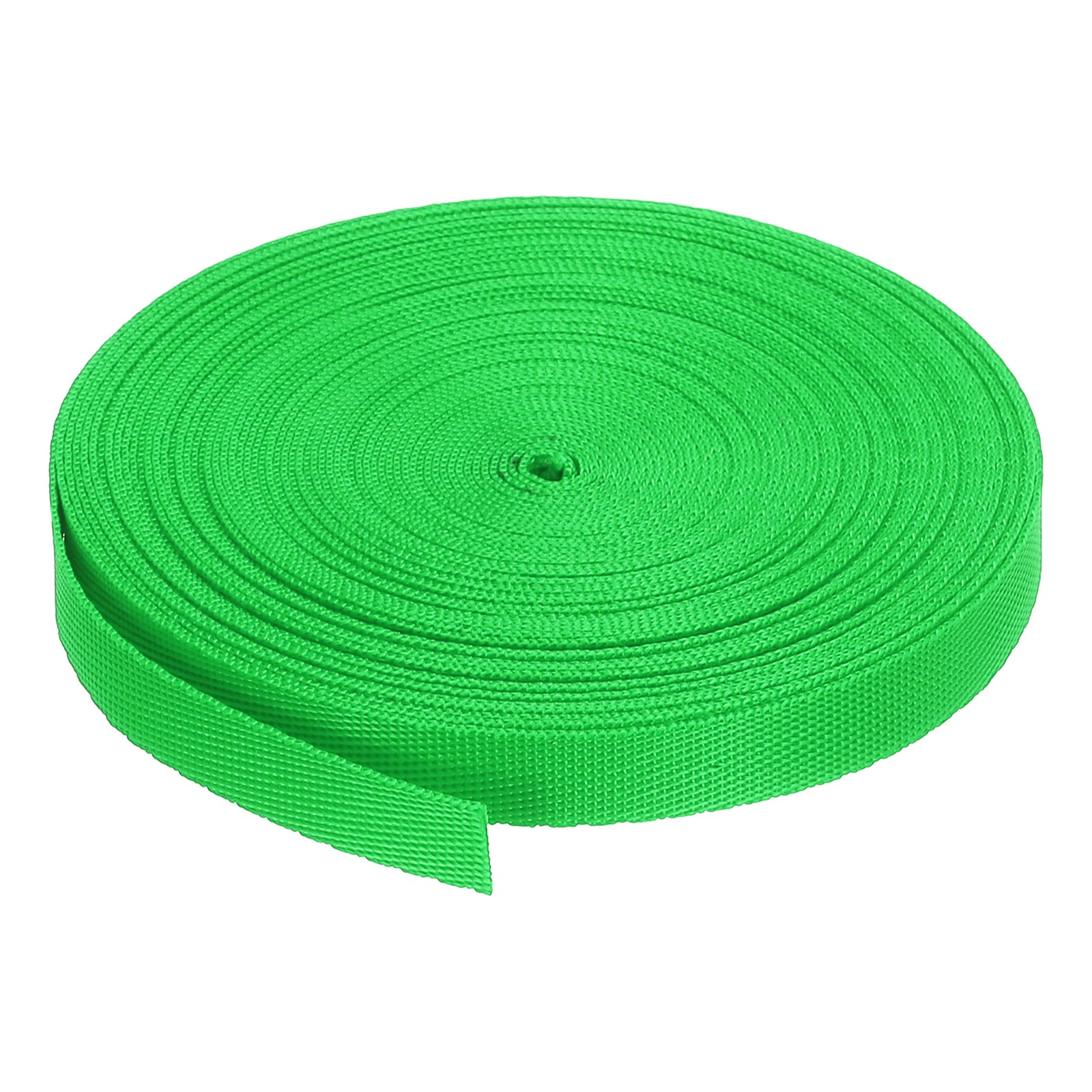 Flat Nylon Webbing Strap 3/8 Inch 10 Yards Apple Green for Backpack