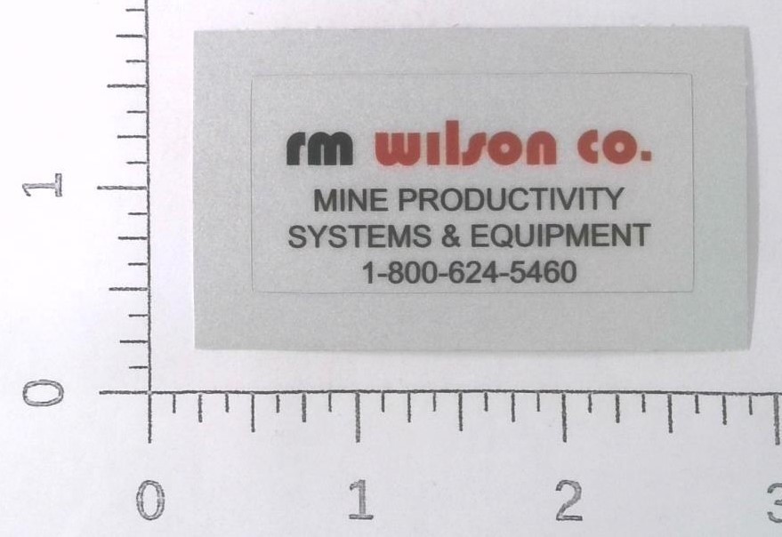 Vintage RM Wilson Company Beckley West Virginia Coal Mining Sticker Decal