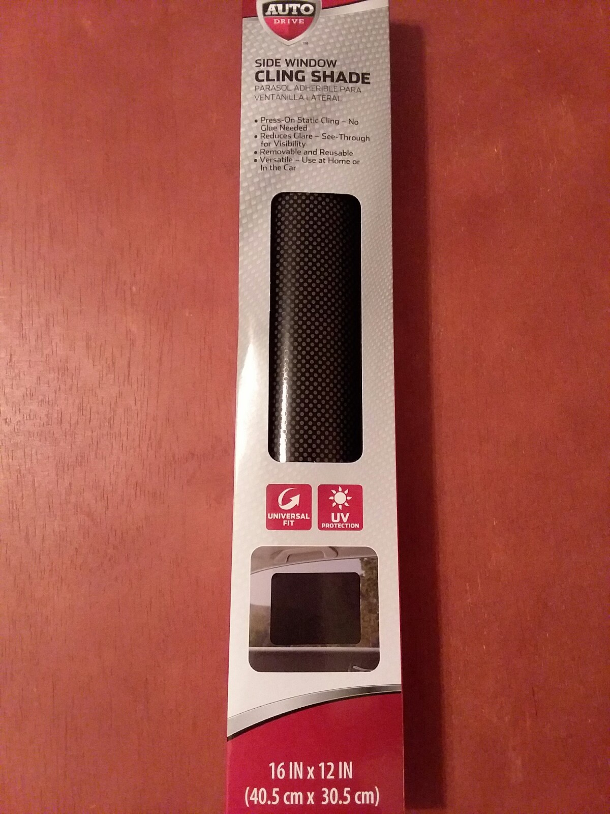 Auto Drive BLACK Static Cling Car Baby Infant  Window Shade 16" x 12" Universal 