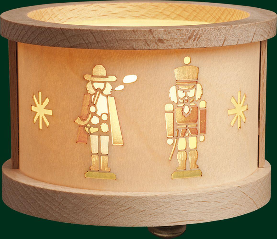 Tealight Lantern Nutcracker Smoker Lantern Tealight Holder Ore Mountains 04421