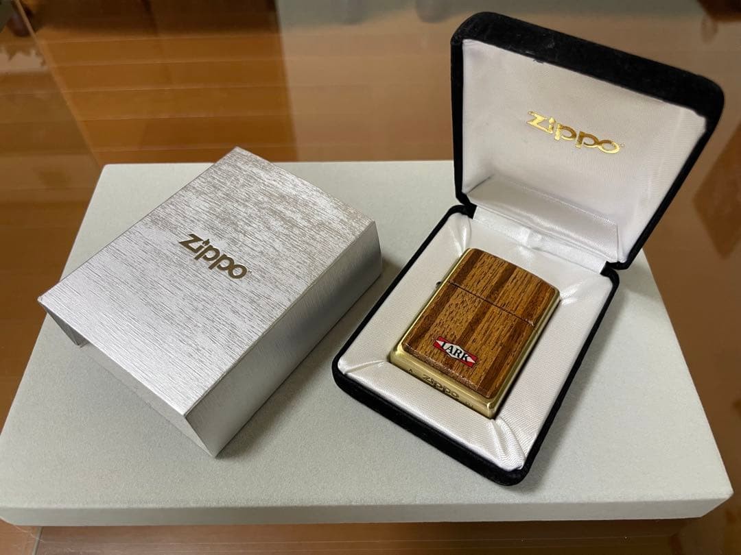 Price change Zippo Serial No. 0 Lark Wood Brass Antique 2001 Unused Item