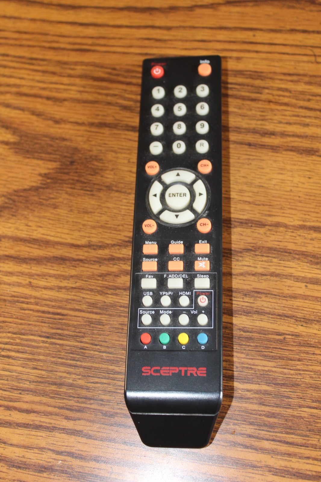 Used Original OEM Sceptre Television 8142026670003C TV Remote control