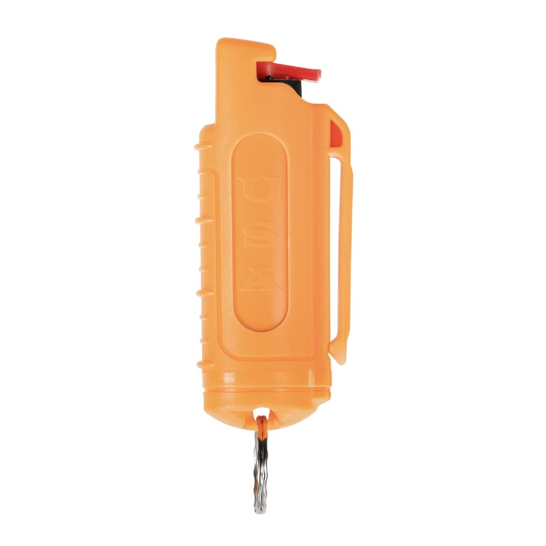 Compact Orange Pepper Spray Personal Defense Keychain Maximum Strength Usa Made