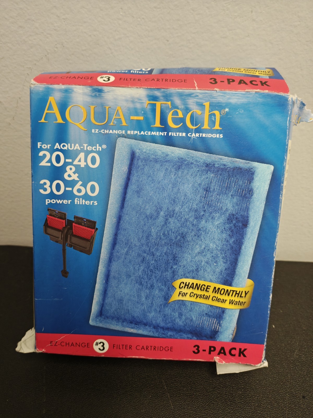 Aqua-Tech EZ-Change Aquarium Filter Cartridge 20-40/30-60 Power Filters 3-Pack