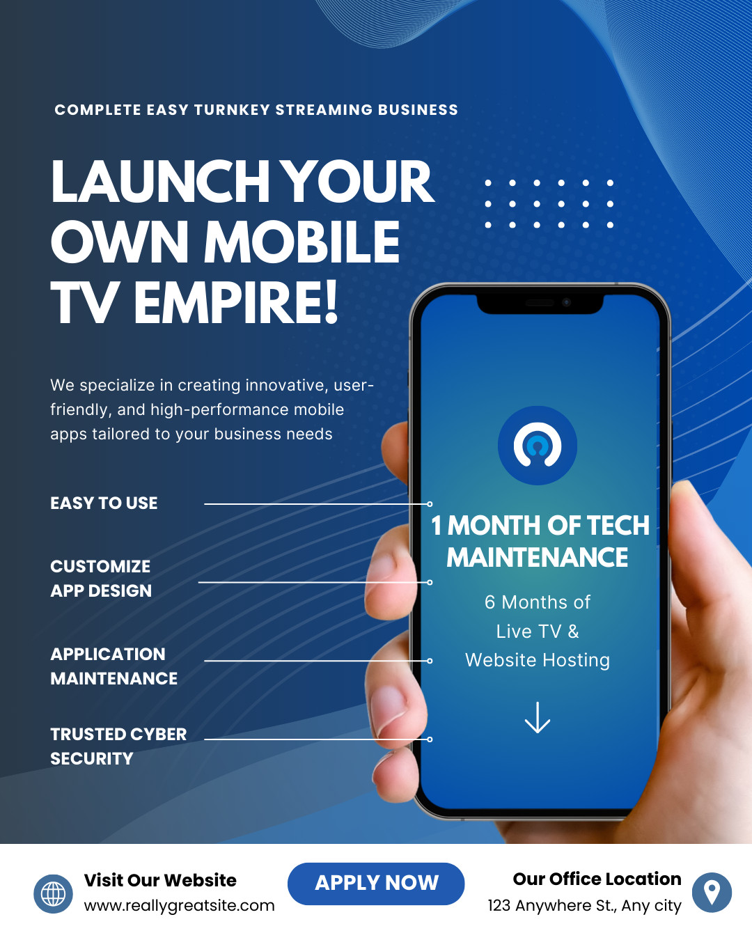 Launch Your Own Mobile TV Empire!  Complete Easy Turnkey Streaming Business
