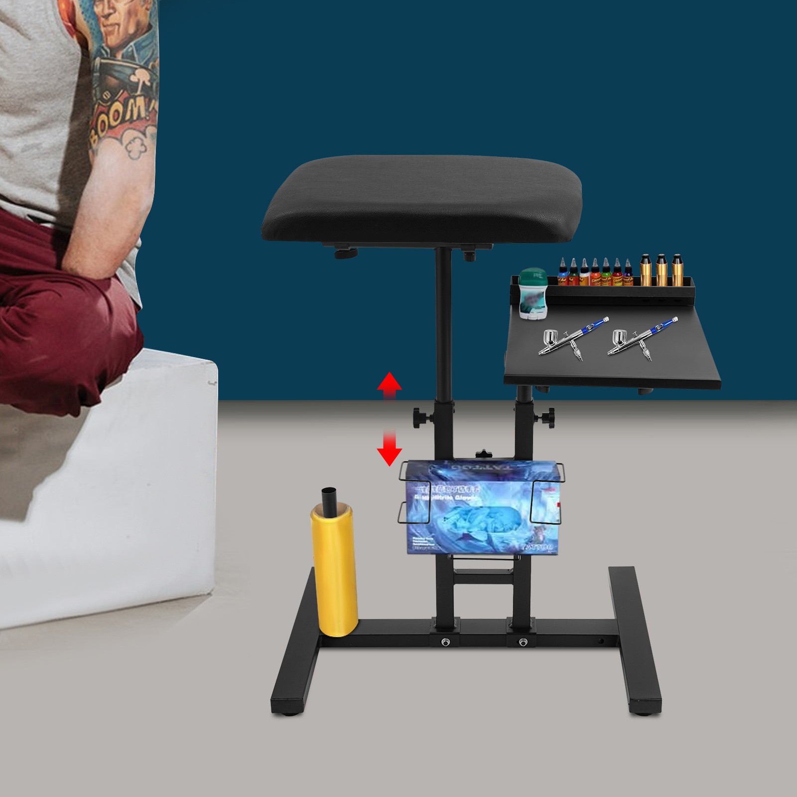Arm Rest Stand With Workbench, Adjustable Height Arm Rest Stand, Arm Rest Stand
