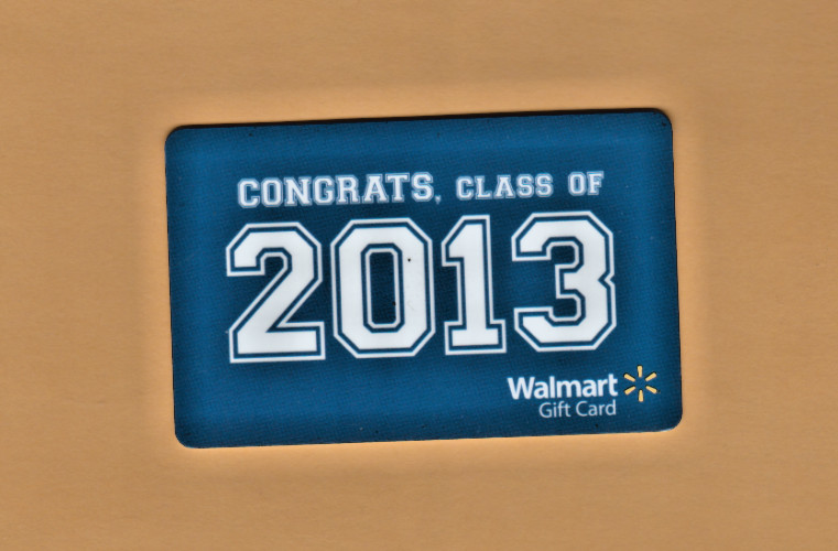 Collectible Walmart Gift Card - Class of 2013 Graduation  - No Value - FD35801